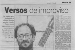 Versos de improviso  [artículo] Sergio Fortuño L.