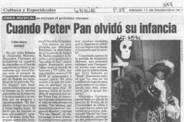 Cuando Peter Pan olvidó su infancia