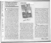 El espejo y la palabra  [artículo] Milton Aguilar.