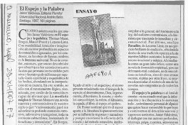 El espejo y la palabra  [artículo] Milton Aguilar.