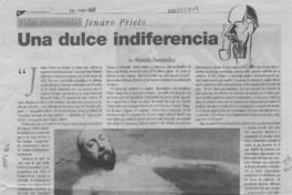 Una dulce indiferencia  [artículo] Marcela Fuentealba.
