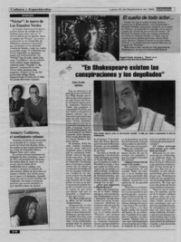 "En Shakespeare existen las conspiraciones y los degollados"