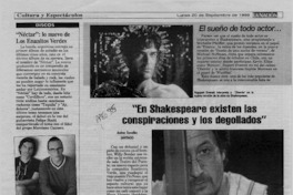 "En Shakespeare existen las conspiraciones y los degollados"