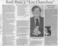 Raúl Ruiz y "Los chanchos"  [artículo].