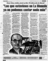 "Los que estuvimos en La Moneda ya no podemos contar nada más"