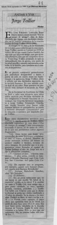 Jorge Teillier  [artículo] Filebo.