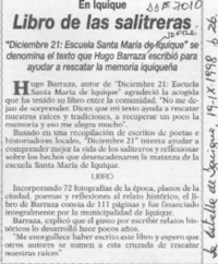 Libro de las salitreras  [artículo].