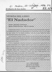 "El nadador"  [artículo] Luz L. Gatica Guzmán.