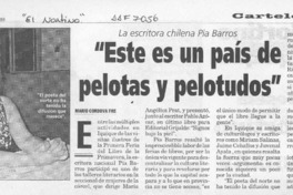 "Este es un país de pelotas y pelotudos"  [artículo] Mario Córdova Fre.