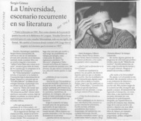 La universidad, escenario recurrente en su literatura  [artículo].