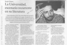 La universidad, escenario recurrente en su literatura  [artículo].