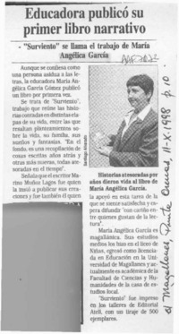 Educadora publicó su primer libro narrativo