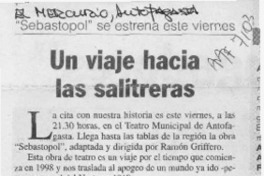 Un Viaje hacia las salitreras  [artículo].