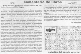 Comentario de libros  [artículo] Antonio Rojas Gómez.