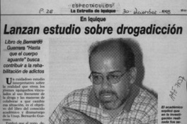 Lanzan estudio sobre drogadicción  [artículo].