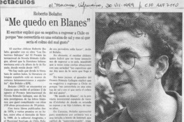 "Me quedo en Blanes"  [artículo].