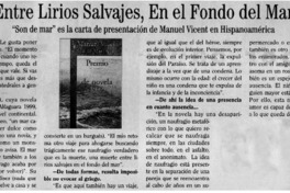 Entre lirios salvajes, en el fondo del mar