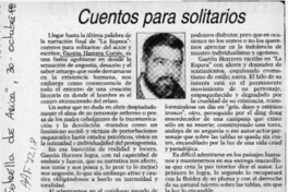 Cuentos para solitarios  [artículo] Eduardo Urrutia Gómez.