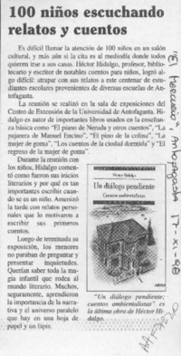 100 niños escuchando relatos y cuentos  [artículo].