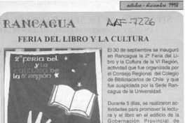Feria del Libro y la cultura  [artículo].