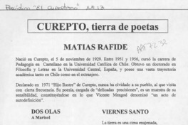 Matías Rafide  [artículo].