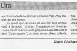 Nuevo Libro de Gonzalo Lira  [artículo].