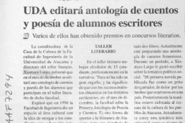 UDA editará antología de cuentos y poesía de alumnos escritores  [artículo].