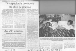 Discapacitada promueve su libro de poesías  [artículo].