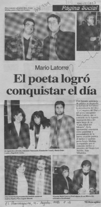 El Poeta logró conquistar el día  [artículo].