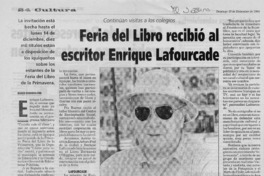 Feria del Libro recibió al escritor Enrique Lafourcade