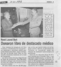 Donaron libro de destacado médico  [artículo].