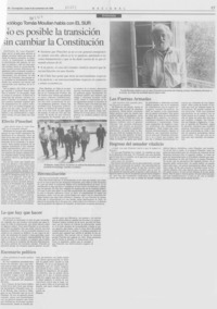 No es posible la transición sin cambiar la Constitución