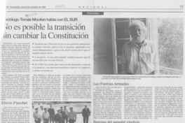 No es posible la transición sin cambiar la Constitución