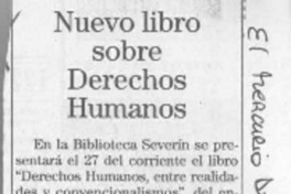 Nuevo libro sobre derechos humanos  [artículo].