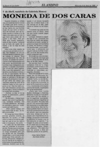 Moneda de dos caras  [artículo] Hilse Heine Clarke.