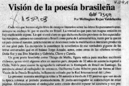 Visión de la poesía brasileña  [artículo] Wellington Rojas Valdebenito.