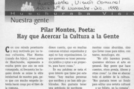 Pilar Montes, poeta "Hay que acercar la cultura a la gente"  [artículo].