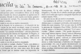 Lucila  [artículo] José Manuel Pizarro.