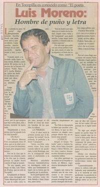 Luis Moreno, hombre de puño y letra