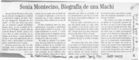Sonia Montecino, biografía de una Machi  [artículo].