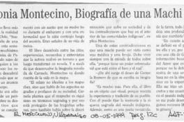 Sonia Montecino, biografía de una Machi  [artículo].