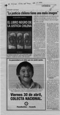"La justicia chilena tiene una mala imagen"  [artículo] Osvaldo Alvarez V.