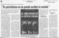 "En periodismo no se puede ocultar la verdad"  [artículo] Anita Collao G.