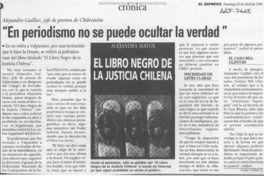 "En periodismo no se puede ocultar la verdad"  [artículo] Anita Collao G.