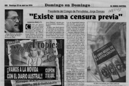 "Existe una censura previa"  [artículo] Antonieta Muñoz N.