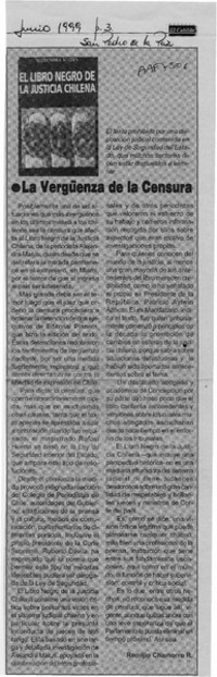 La vergüenza de la censura  [artículo] Remijio Chamorro R.