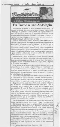 En torno a una antología  [artículo] Hermelo Arabena Williams.