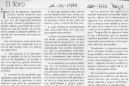 El libro  [artículo] Antonio Kayser.