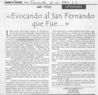 "Evocando al San Fernando que fue --"