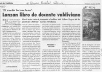 Lanzan libro de docente valdiviano